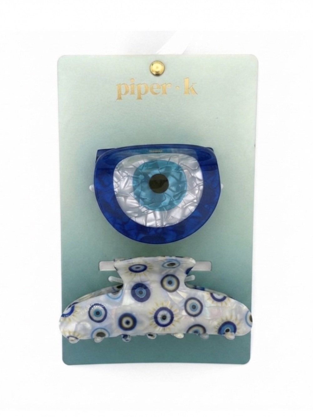 NWT ⚜️🧿⚜️ Piper K Evil Eye Hair Claw Clips Set of 2